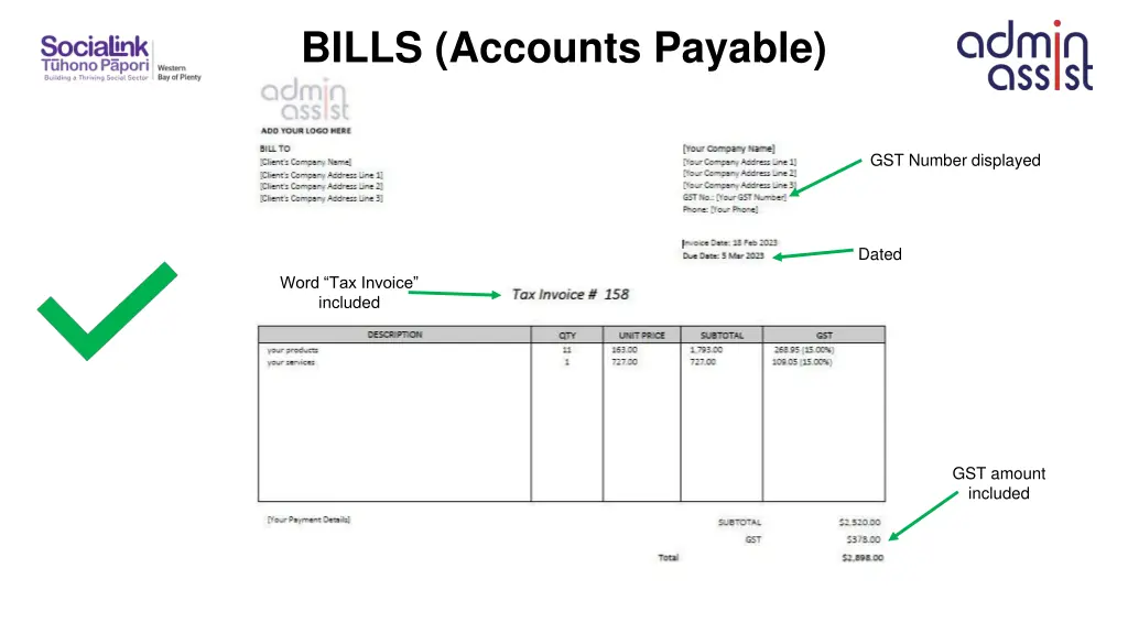 bills accounts payable