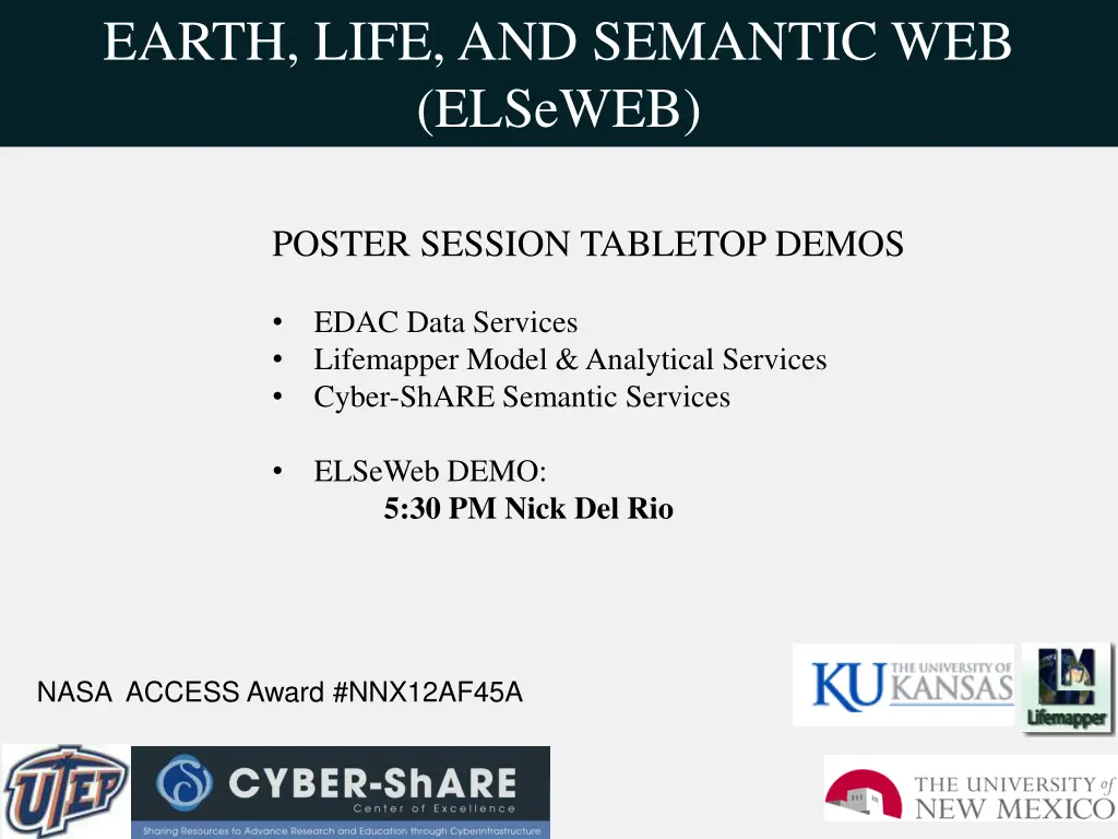 earth life and semantic web elseweb 1