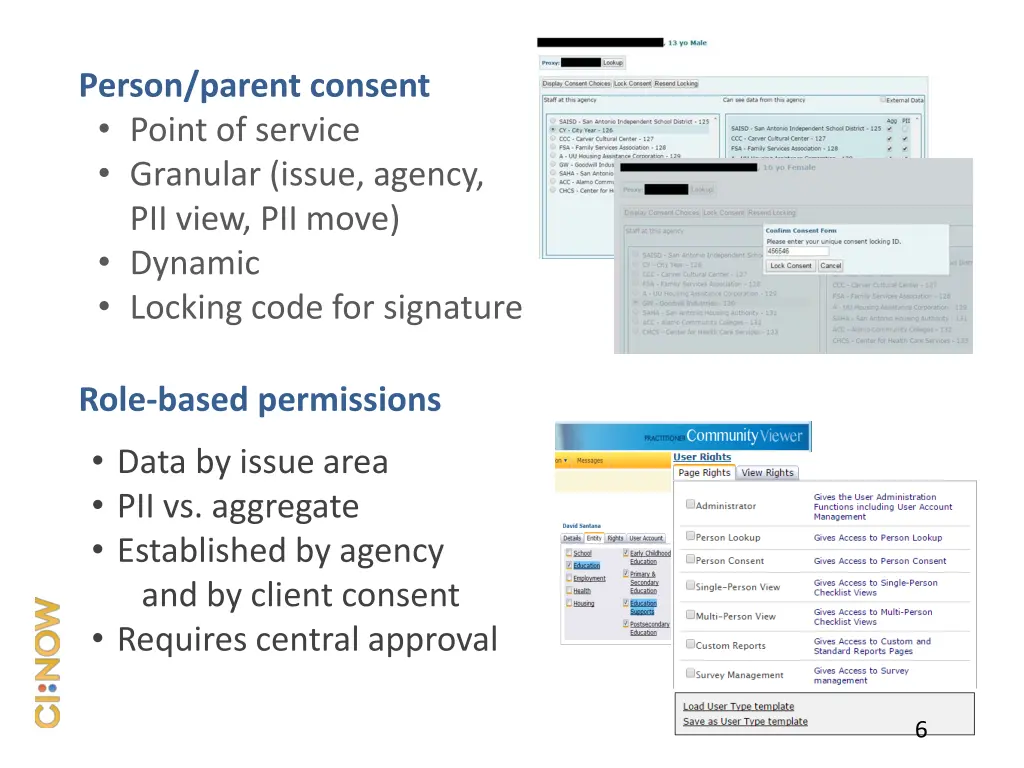 person parent consent point of service granular