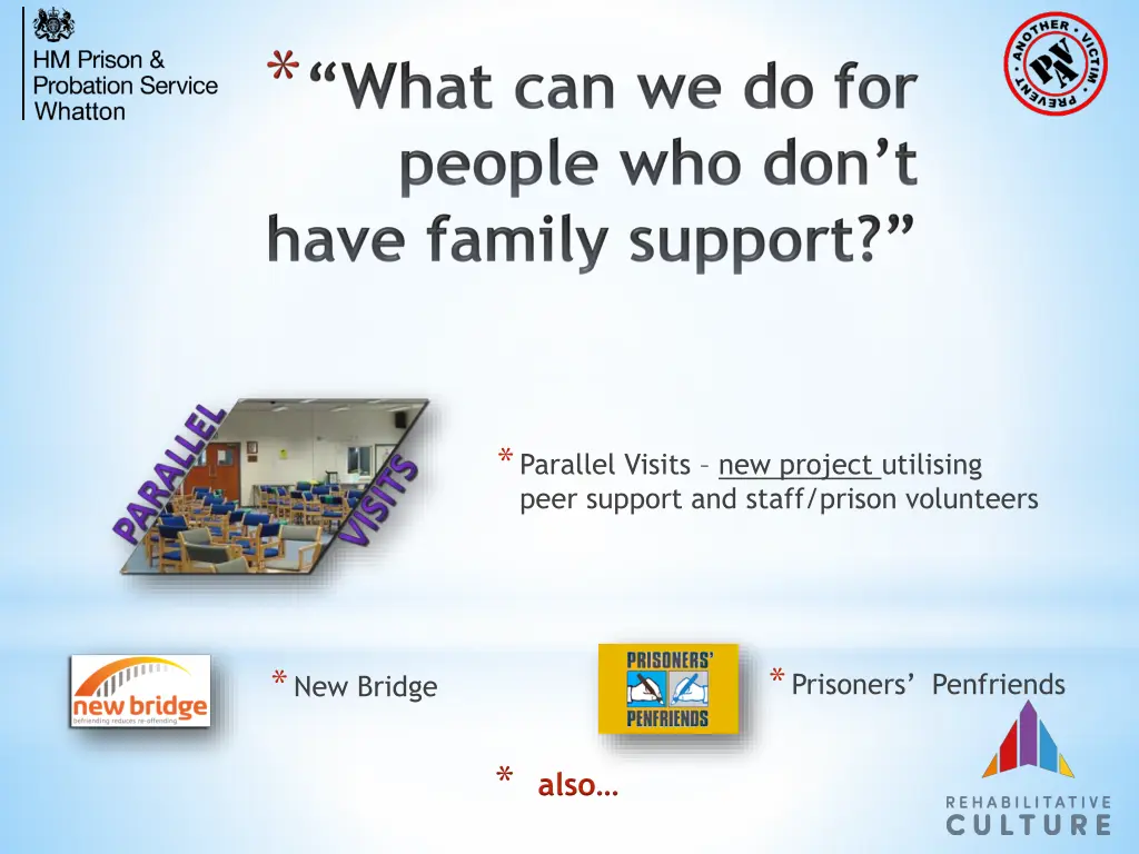 parallel visits new project utilising peer