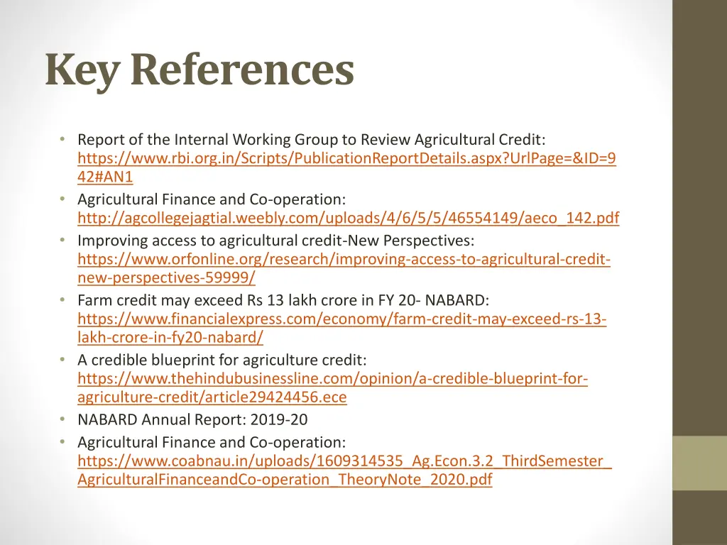 key references