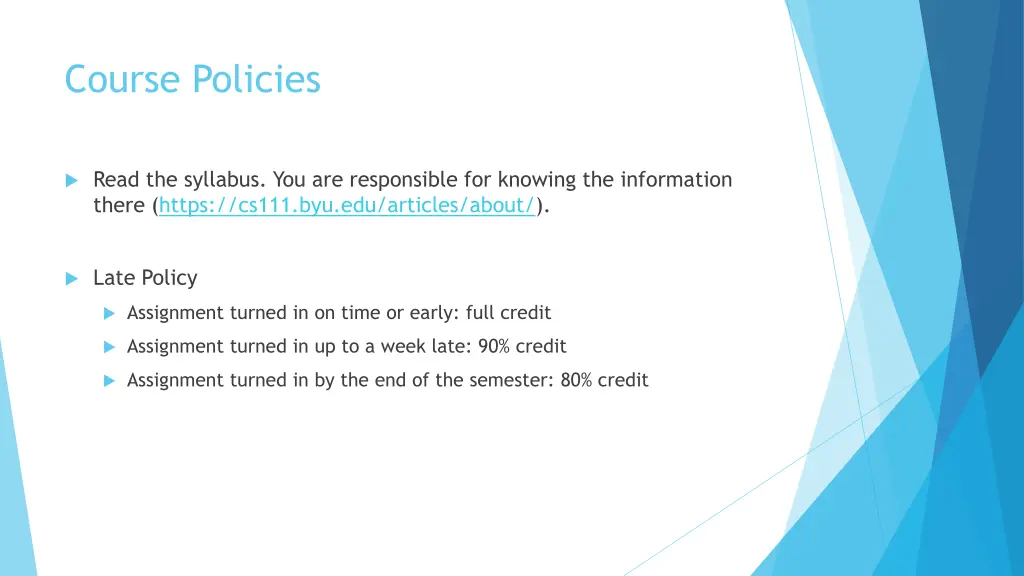 course policies 1