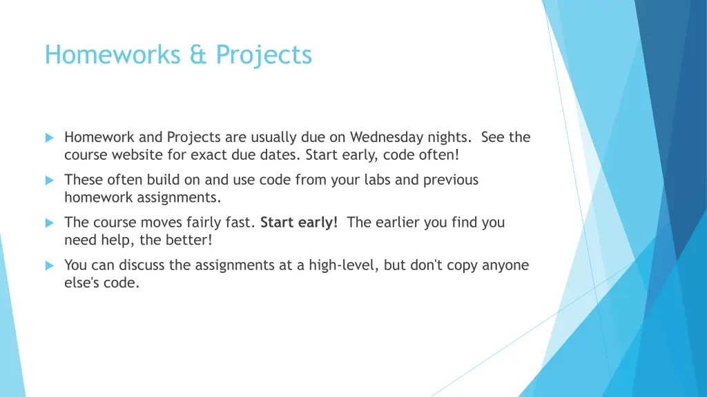 homeworks projects