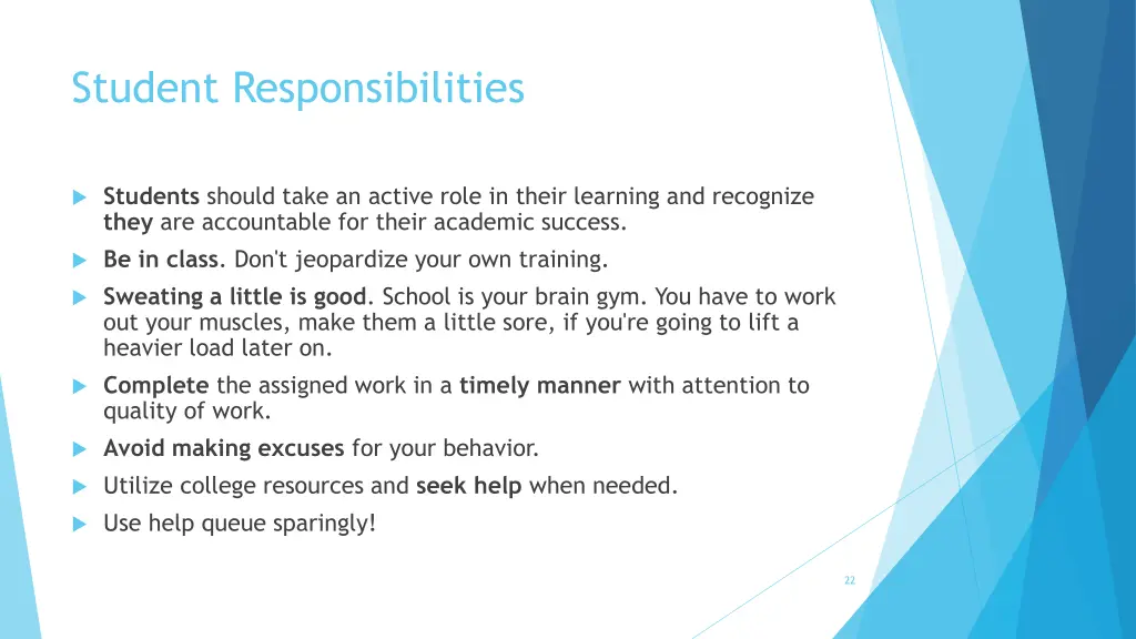 student responsibilities