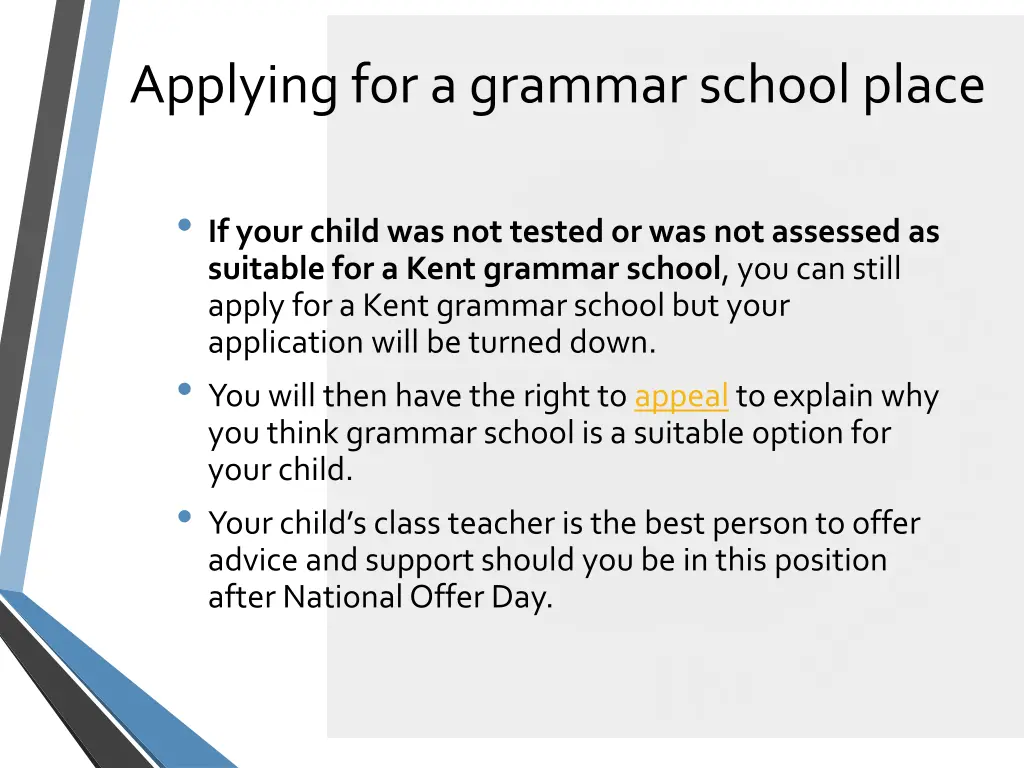 applying for a grammar school place 1