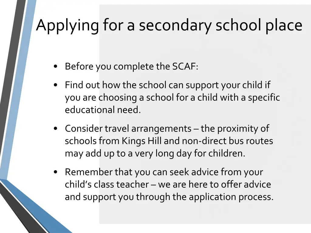 applying for a secondary school place 3