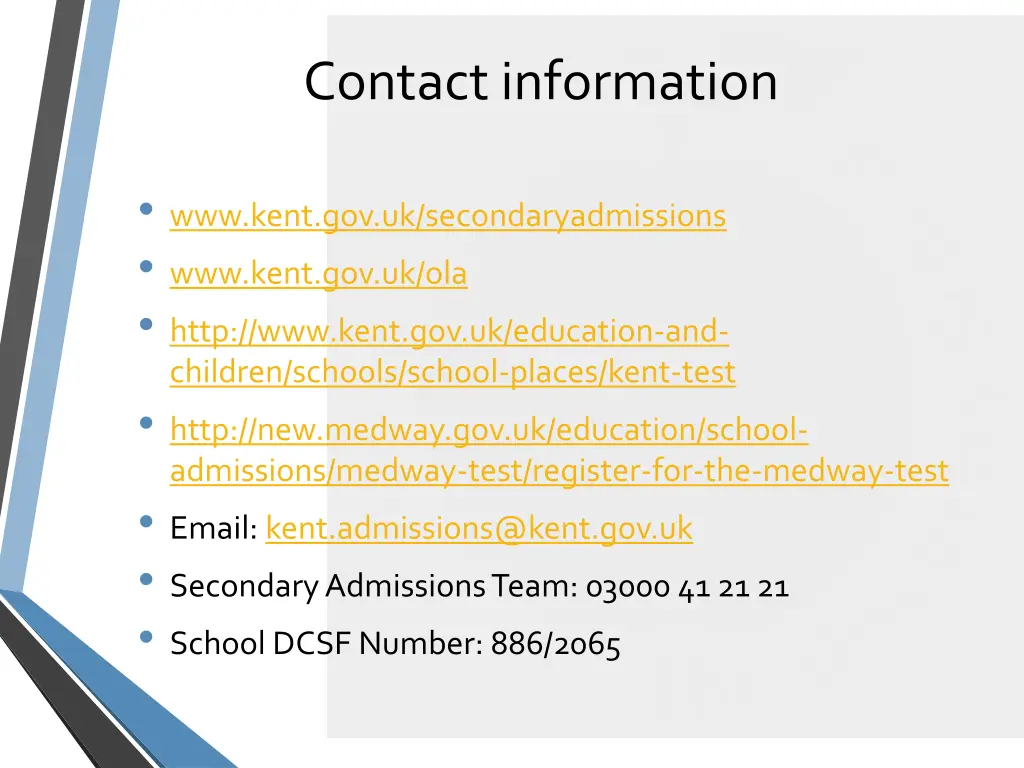 contact information