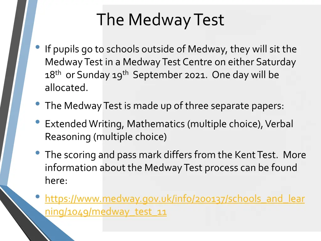 the medway test