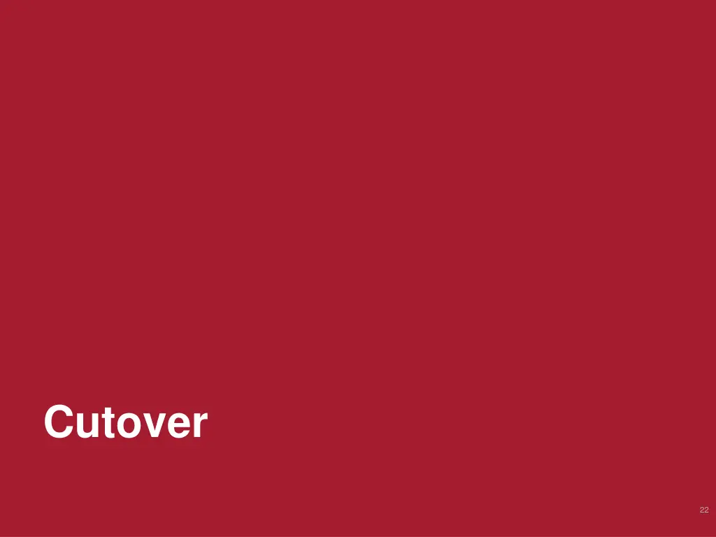 cutover