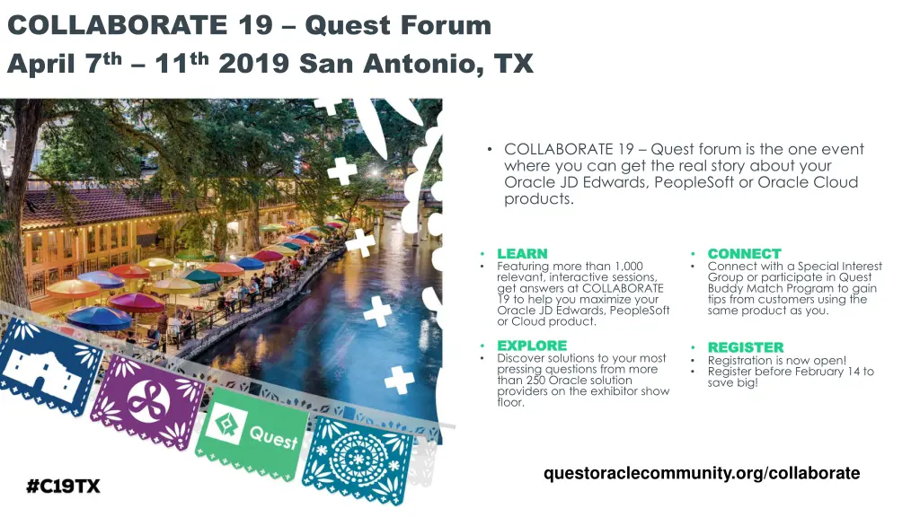 collaborate 19 quest forum april 7 th 11 th 2019