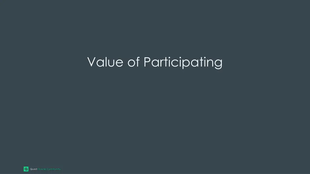 value of participating