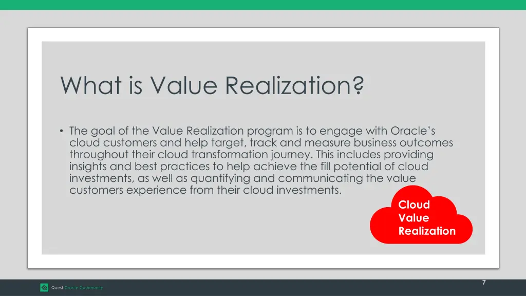 what is value realization