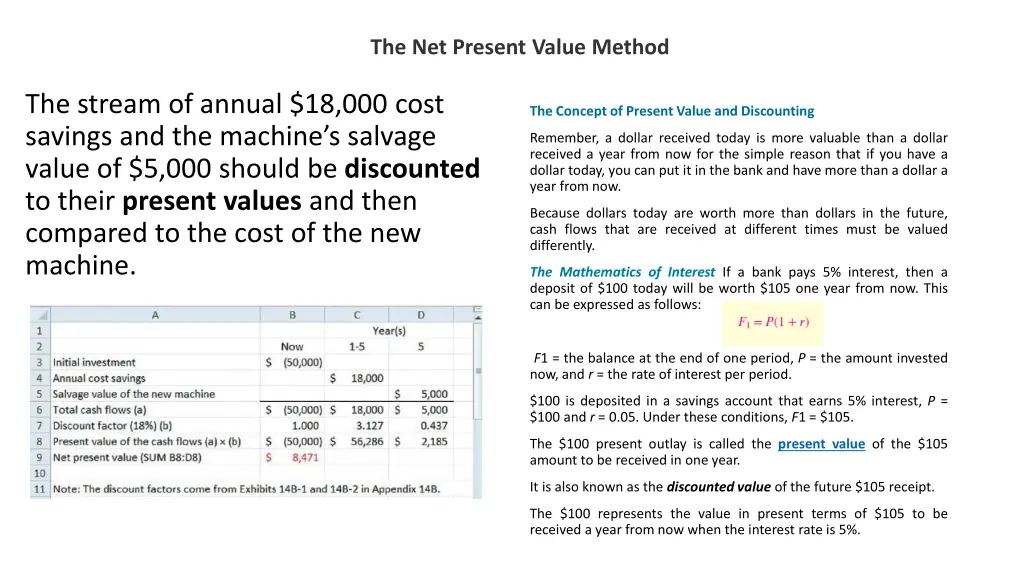 the net present value method 2