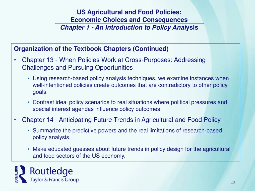 us agricultural and food policies economic 19