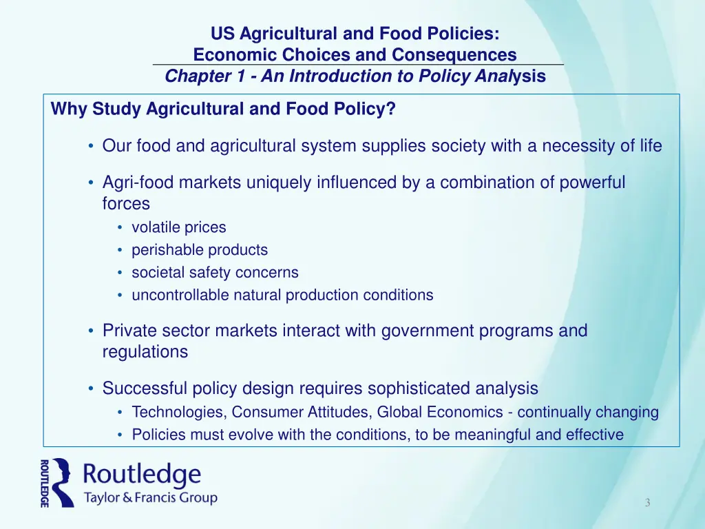 us agricultural and food policies economic 2