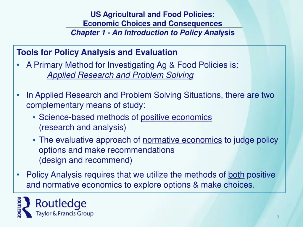 us agricultural and food policies economic 4