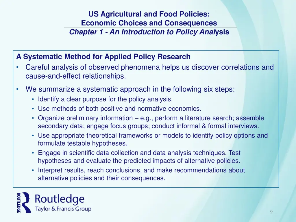 us agricultural and food policies economic 8
