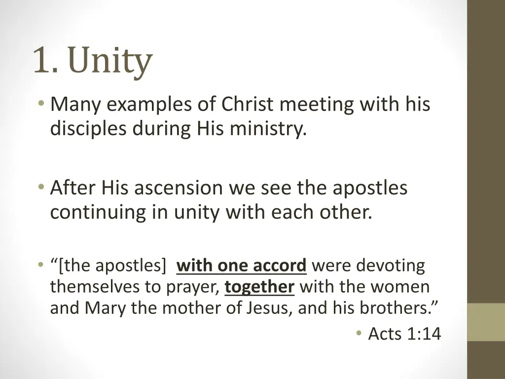 1 unity many examples of christ meeting with