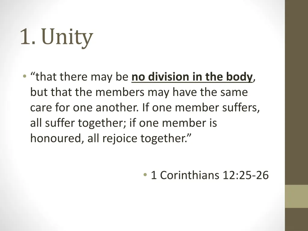 1 unity
