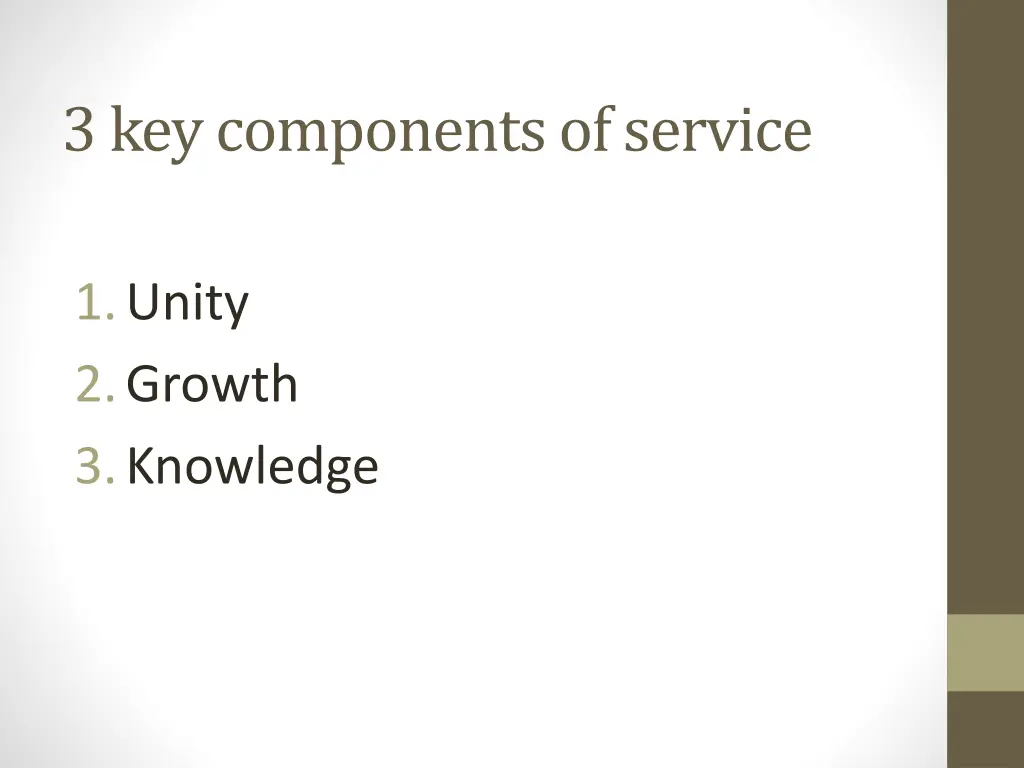 3 key components of service