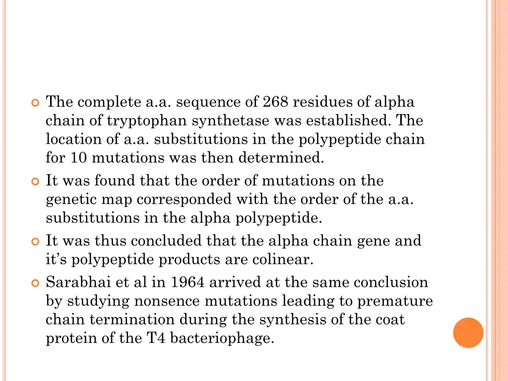 the complete a a sequence of 268 residues