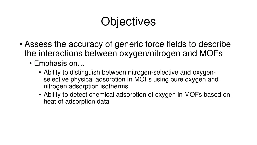 objectives