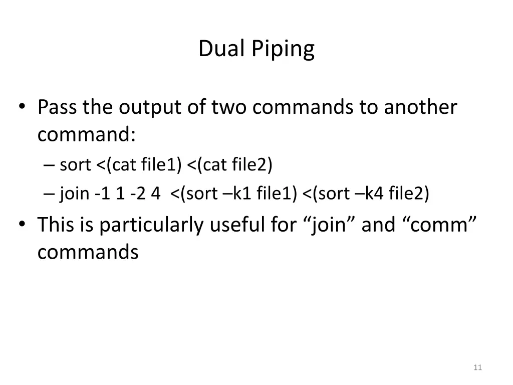 dual piping
