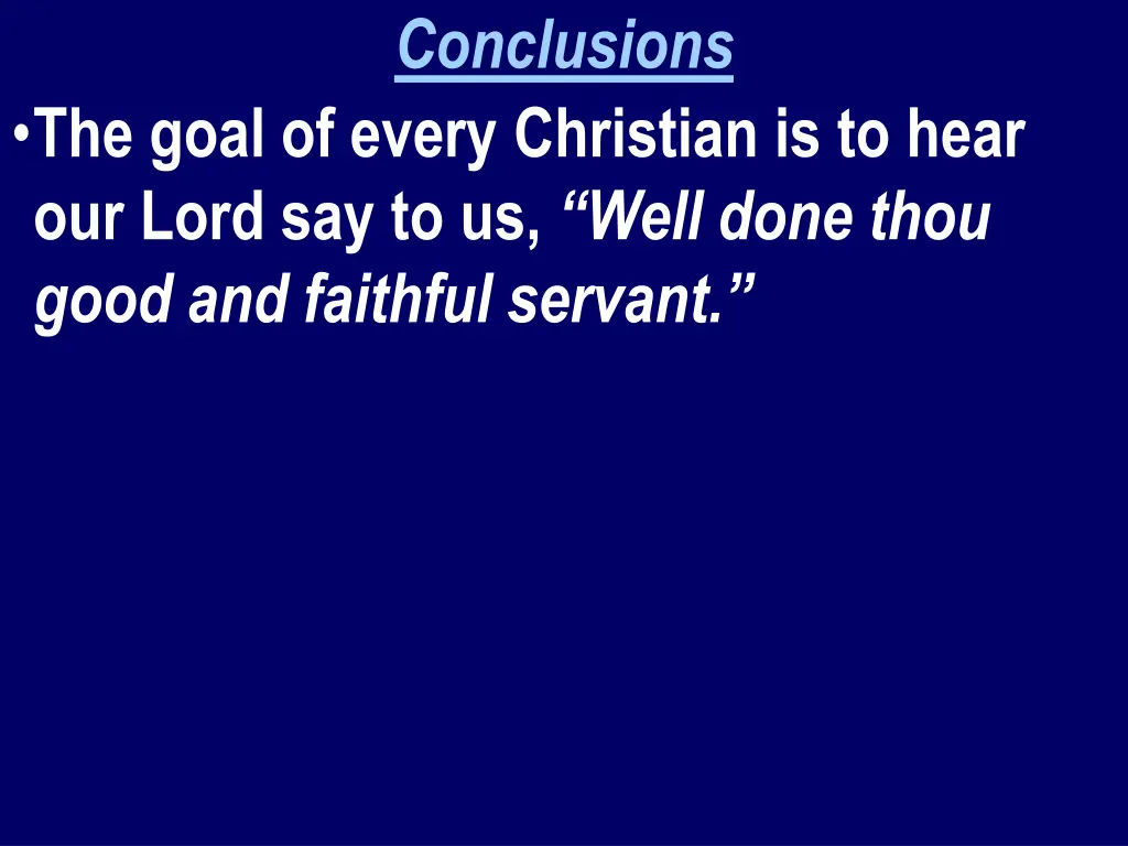 conclusions 1