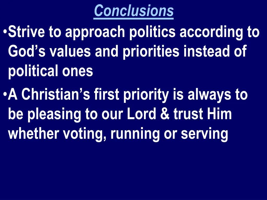 conclusions