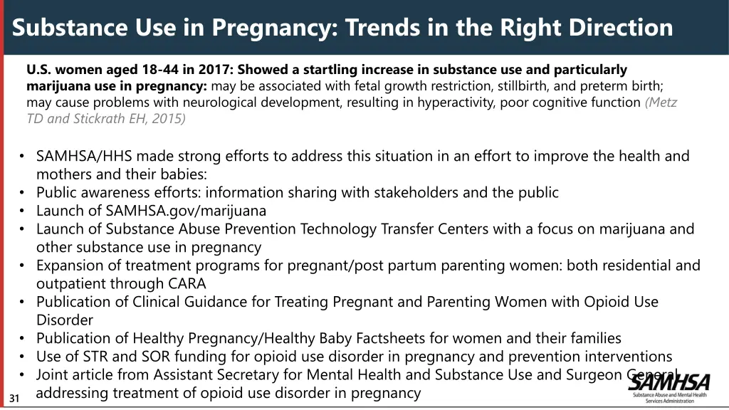 substance use in pregnancy trends in the right