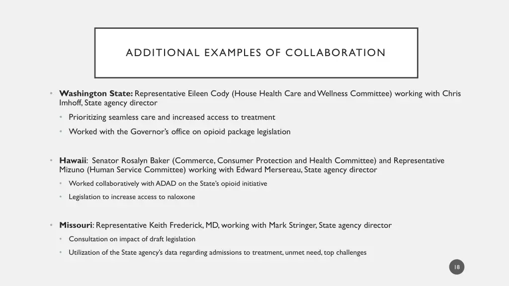 additional examples of collaboration