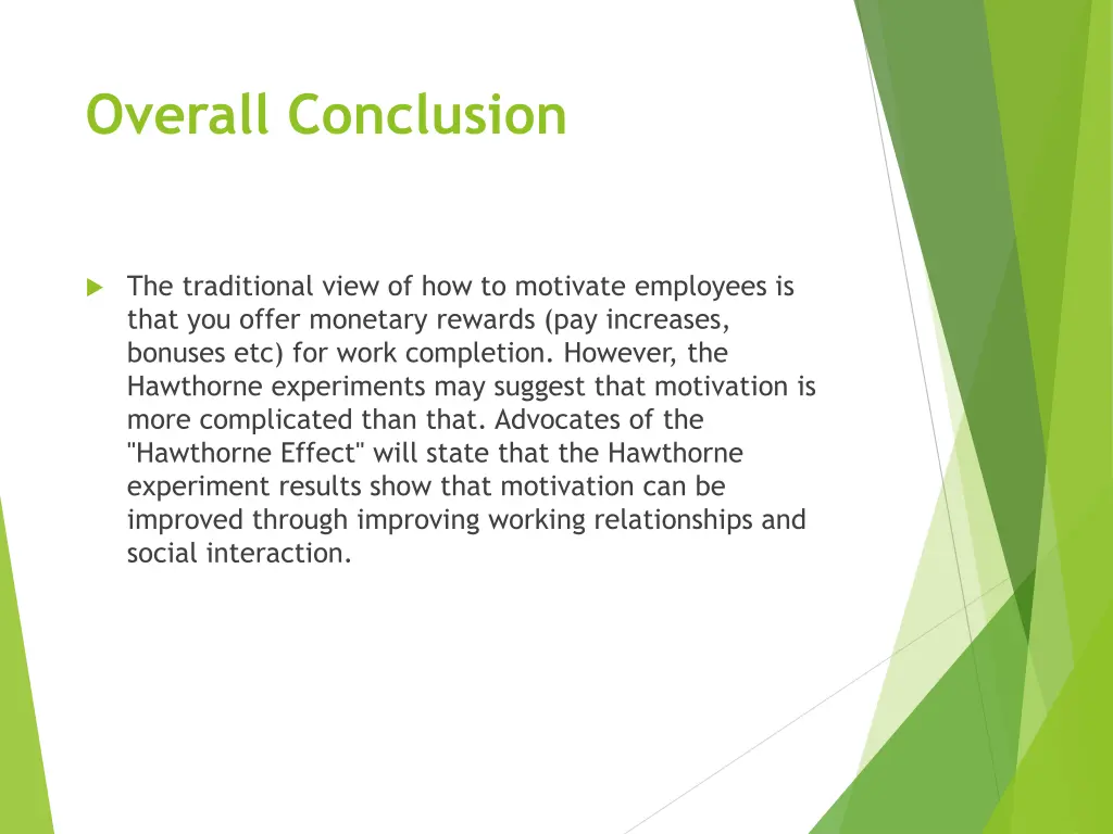overall conclusion