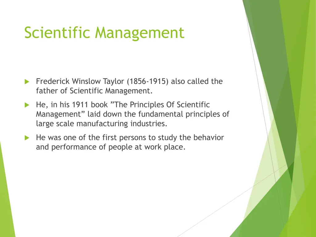 scientific management