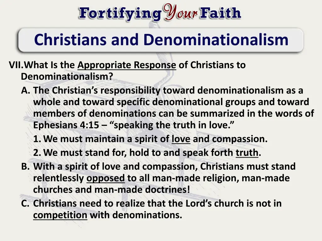 christians and denominationalism 11