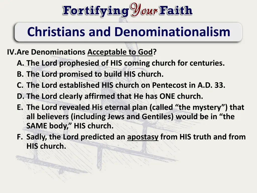 christians and denominationalism 3
