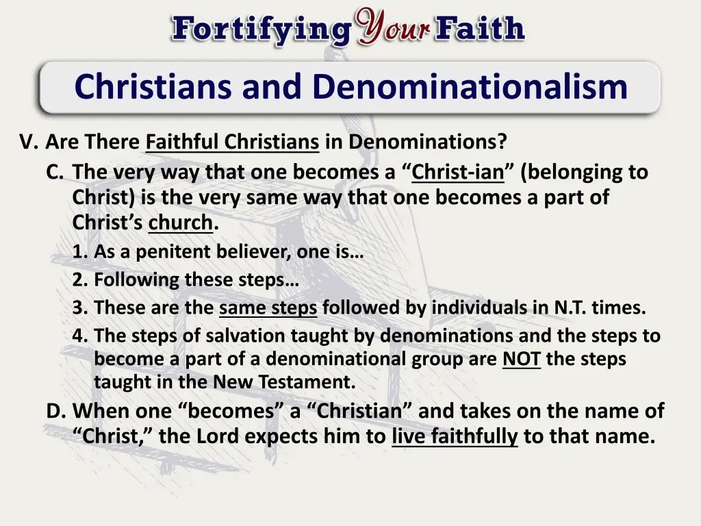 christians and denominationalism 7