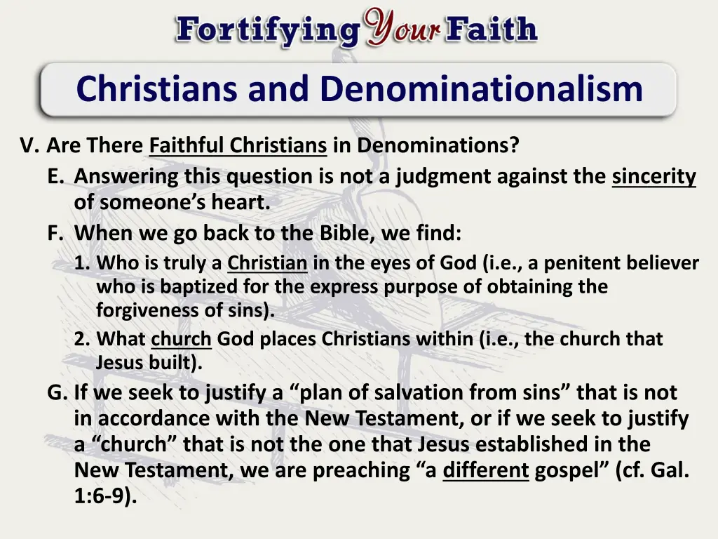 christians and denominationalism 8