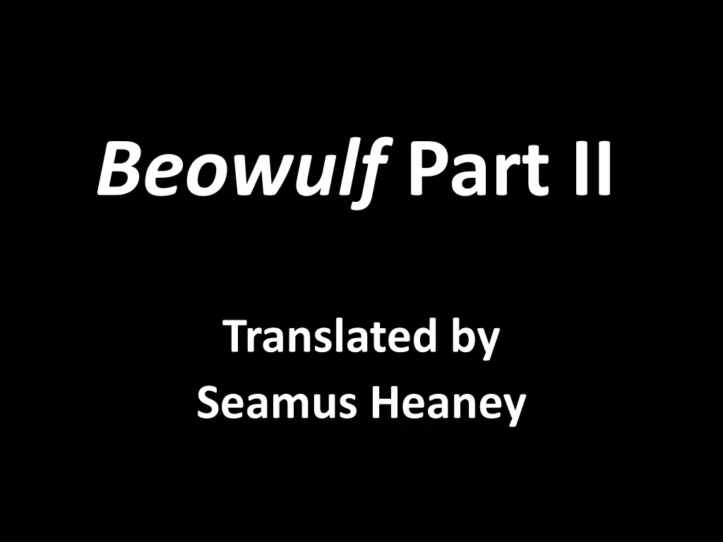 beowulf part ii