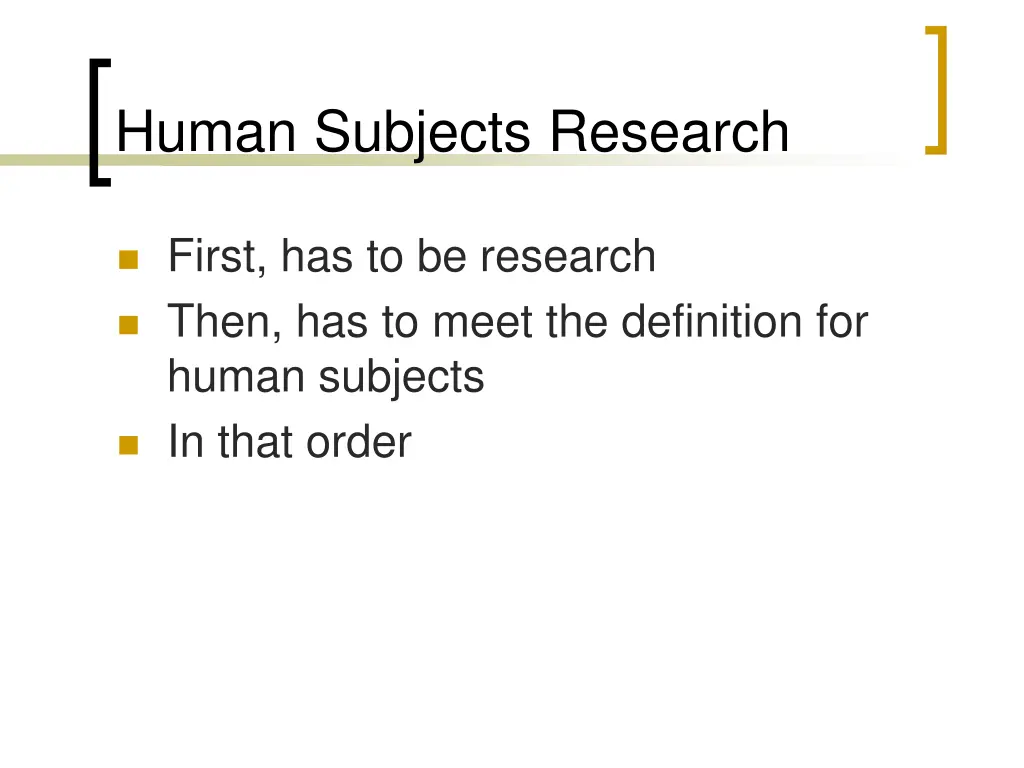human subjects research
