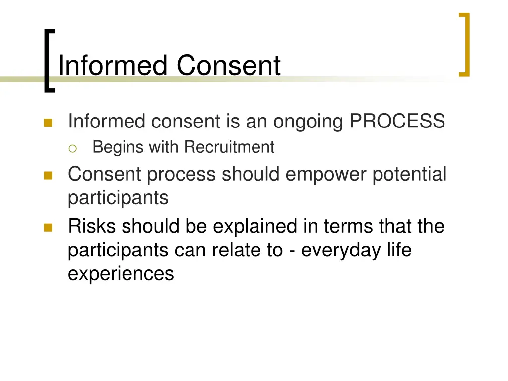 informed consent