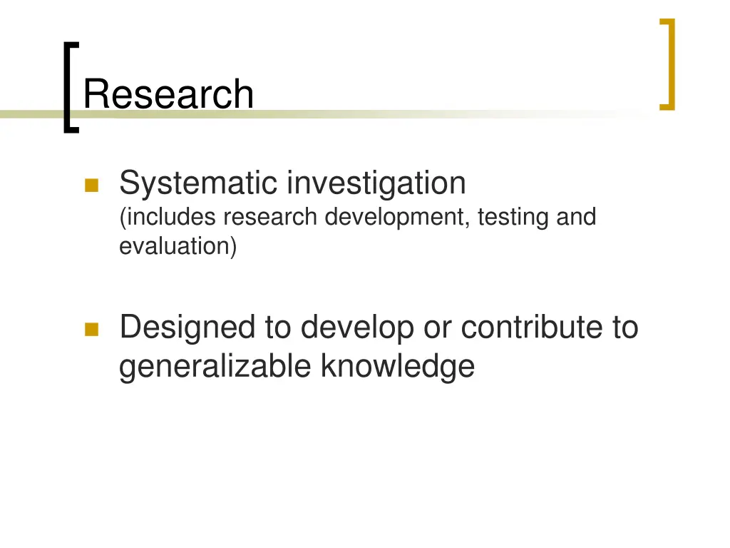 research