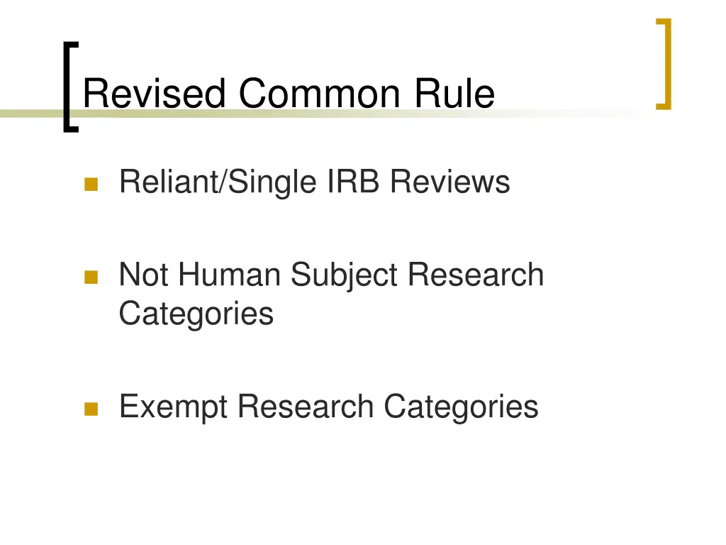 revised common rule