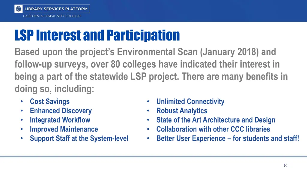 lsp interest and participation based upon