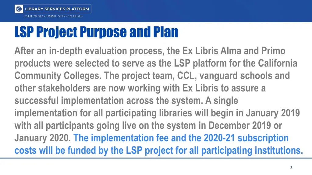 lsp project purpose and plan after an in depth
