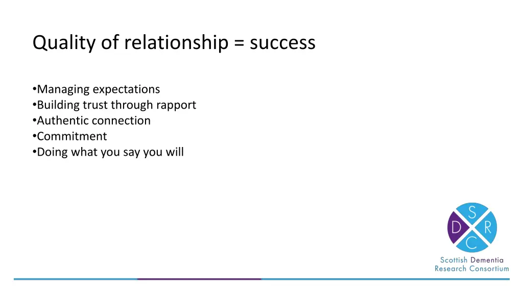 quality of relationship success managing
