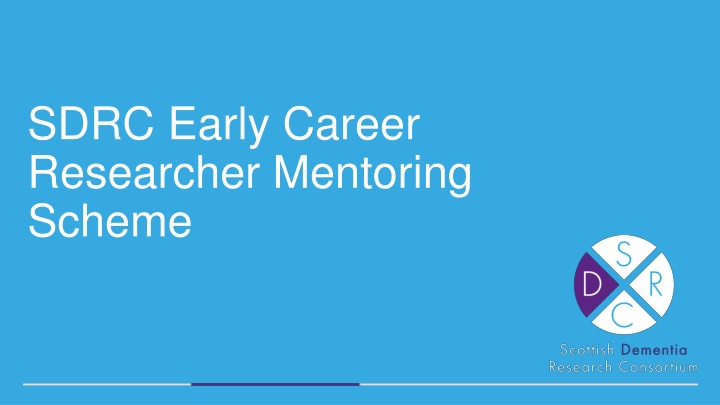 sdrc early career researcher mentoring scheme