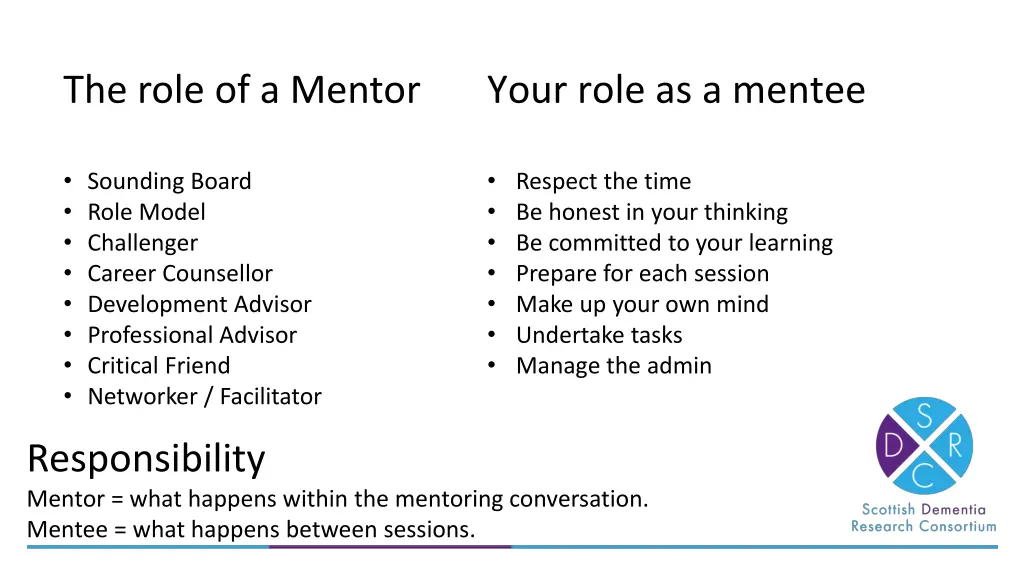 the role of a mentor sounding board role model