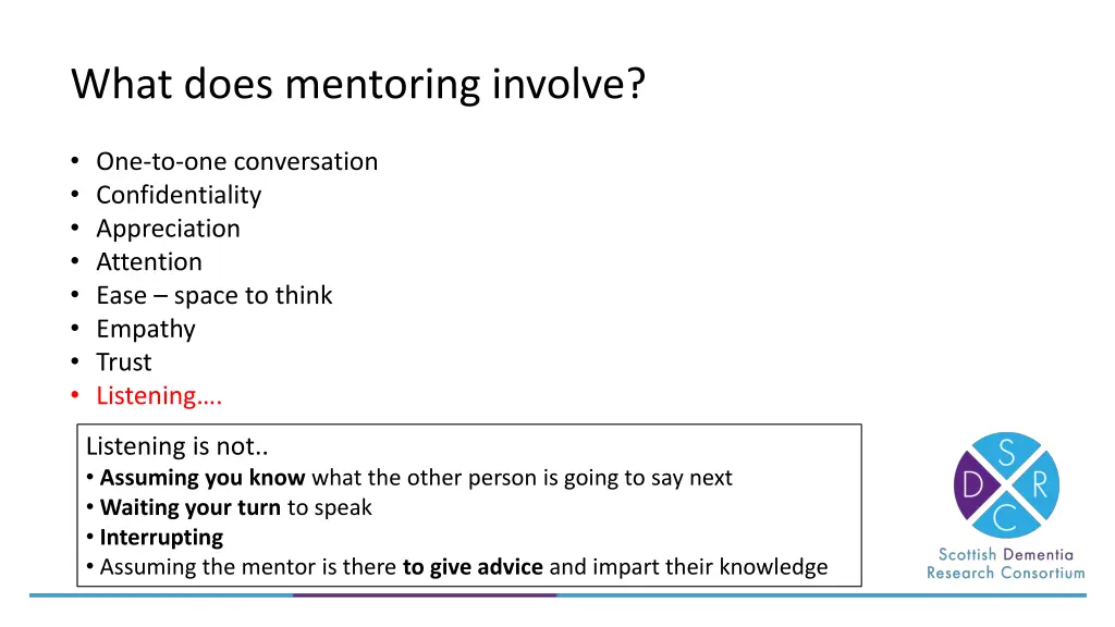 what does mentoring involve