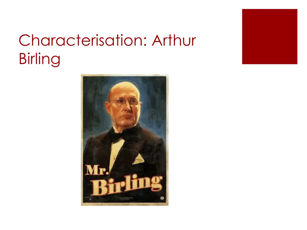 characterisation arthur birling