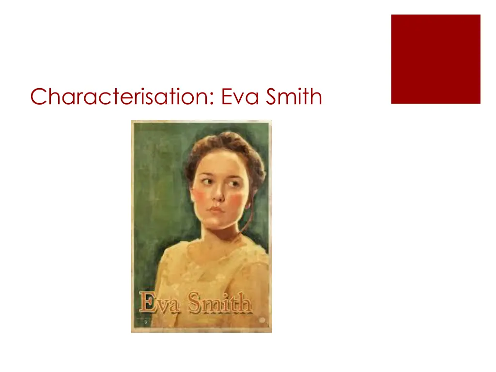 characterisation eva smith